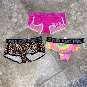 Victoria’s Secret PINK panties. 3 pairs. Small NWT